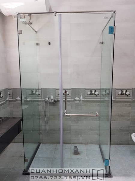 Phòng tắm kính mở quay - Cửa Nhôm Xanh - Công Ty TNHH SX TM Cửa Nhôm Xanh